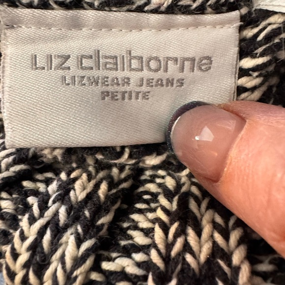 Liz Claiborne Vintage Black and White Turtleneck Neck Sweater - Picture 6 of 9